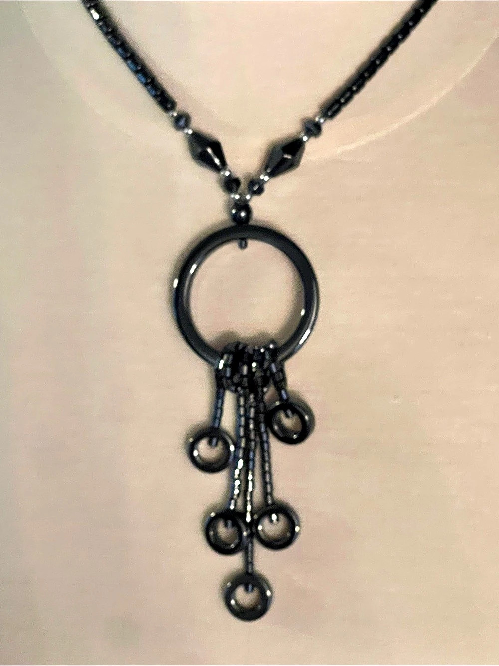 NWT Hematite Statement Pendant Necklace